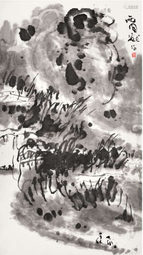 马西园（1929—2019）山水 水墨纸本 镜心