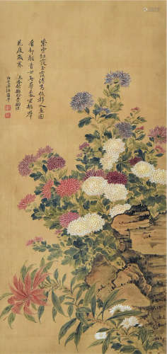 恽寿平(1633—1690)花卉 设色纸本 镜心