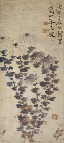 朱克敏（1792—1873）花卉图 设色纸本 镜框