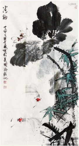 王青林（b.1945）清韵 设色纸本 软片