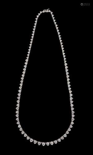 Collier rivière en chute serti de diamants (env. 5 ct)