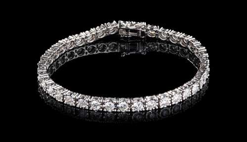 Bracelet rivière serti de diamants (total env. 5 ct)