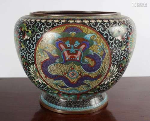 CHINESE QING CLOISONNE JARDINIERE