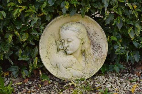 CIRCULAR GARDEN WALL PLAQUE