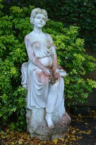 ITALIAN CARVED MARBLE GARDEN SCULPTURE