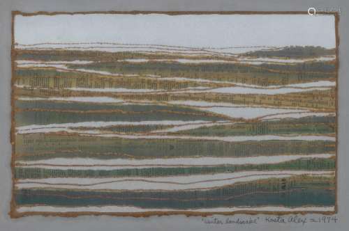 Alex Kosta (1925-2005) - Winter Landscape, technique mixte s...