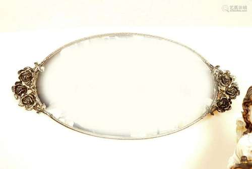 COMPOSITE FRAMED OVAL MIRROR