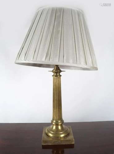 19TH-CENTURY BRASS TABLE LAMP