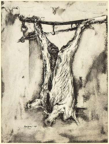 RENZO VESPIGNANI (ROMA, 1924 - 2001): QUARTERED OX, 1959