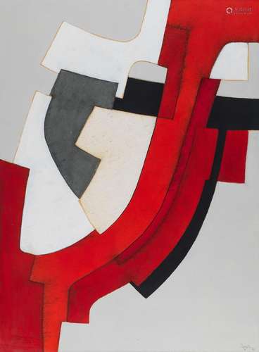 Albert Rouiller (1938-2000) - Composition abstraite, techniq...