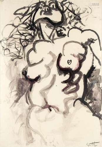 RENATO GUTTUSO (BAGHERIA, 1911 - ROMA, 1987): NAKED WOMAN, 1...