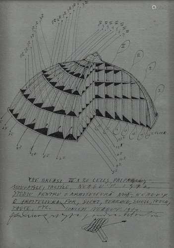 Paul Neagu (1938-2004) - The breast, encre sur papier, signé...