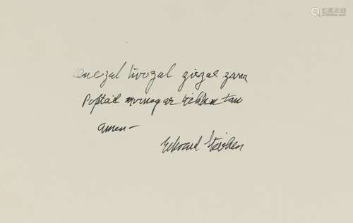 Edward STEICHEN - texte signé par le peintre et photographe ...