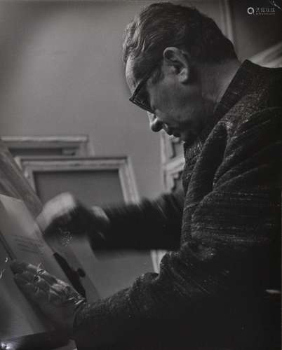 Richard DE GRAB Portrait de Hans Hartung - Tirage argentique...