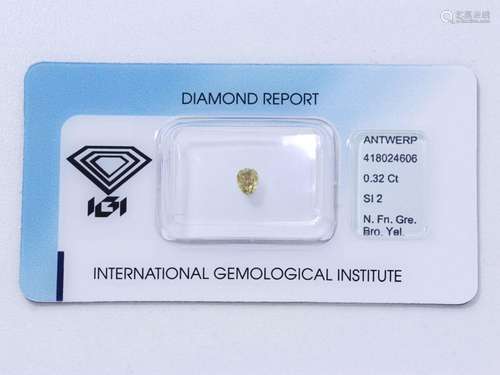 Diamant taille poire modifié brillant sous scellé pesant 0.3...