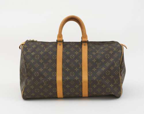 LOUIS VUITTON - Sac Keepall 45 en toile monogrammée en vache...