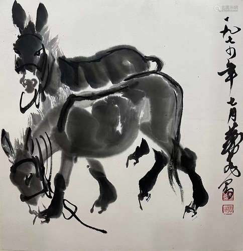 黃胄 墨驢圖