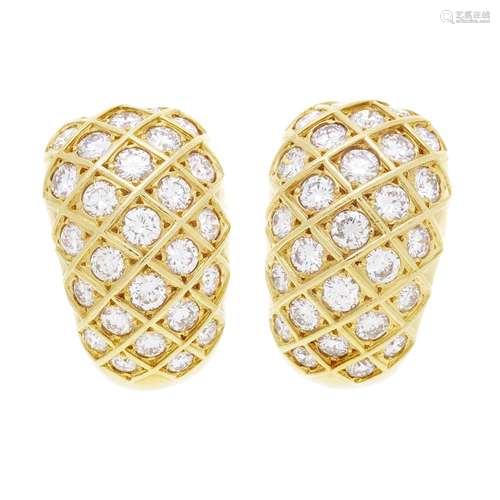 Van Cleef &, Arpels, paire de clips d'oreilles quad...