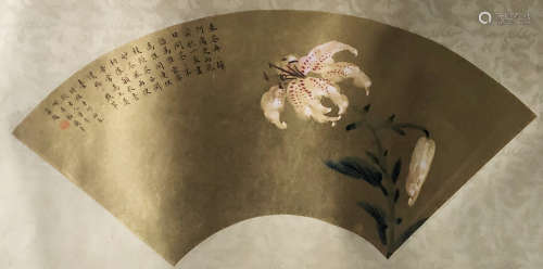 梅兰芳 花卉 纸本镜片