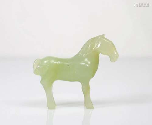 China horse in green jade Qing period