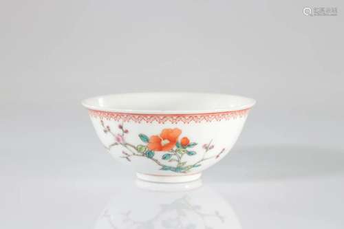 China porcelain voucher with floral decoration from the