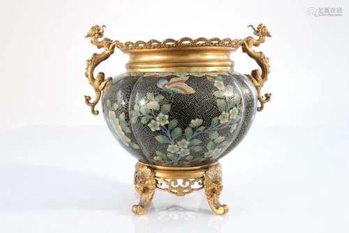 China bronze cloisonne vase