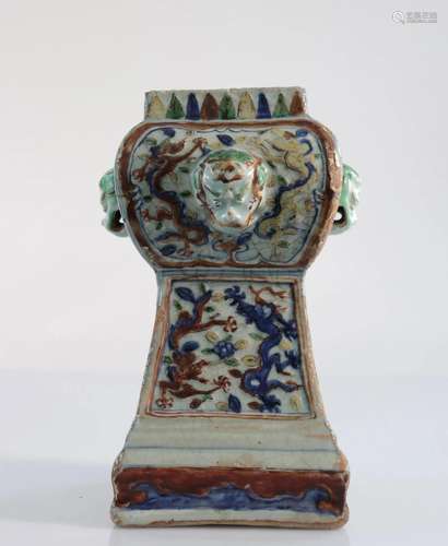 China porcelain vase with dragon decoration