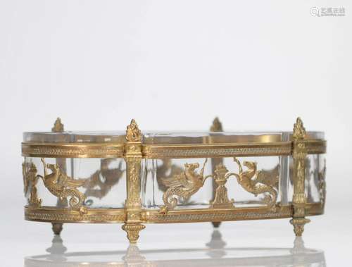 Imposing Empire style gilt bronze planter