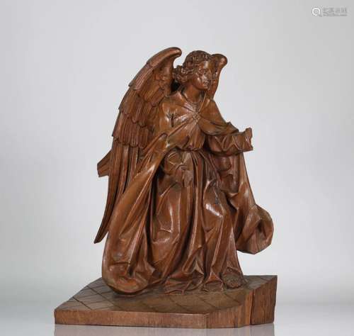 18th carved wooden angel