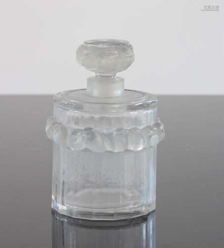 Lalique France Facon with perfume decor of sparrows