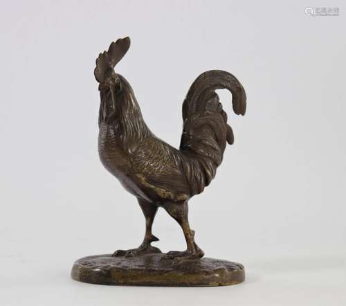 MENE Pierre-Jules (1810- 1879) "Coq" Patinated bro...