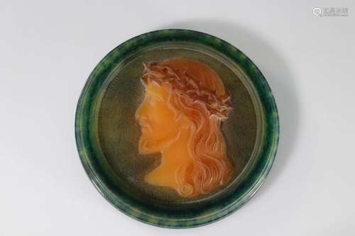 Plate AMALRIC Walter, "Christ with his crown of thorns,