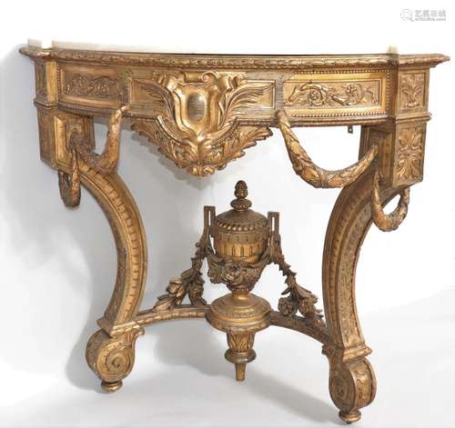 Imposing Louis XV style carved and gilded wood corner