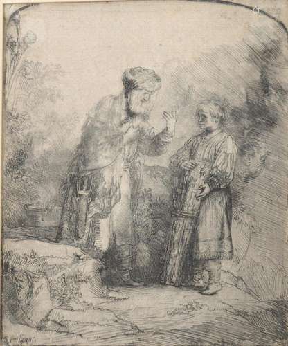 REMBRANDT VAN RIJN (1606-1669) Abraham, speaking with