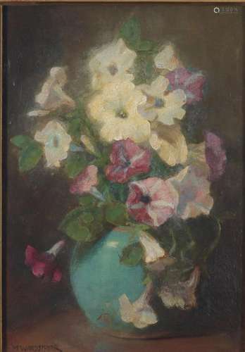 Marie WANDSCHEER (1856-1936) Oil on panel "bouquet of