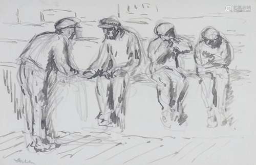 Maximilien LUCE (1858-1941) Drawing "the wait