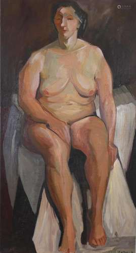 Marie Therese Kolbach-1918-2009 Luxembourg oil on