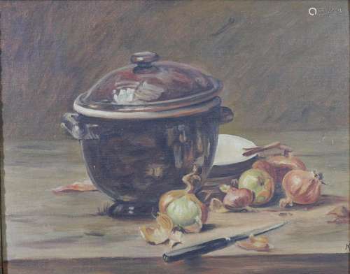 Oil on canvas "still life" signed M Florian Austri...