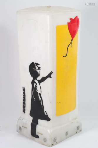 Banksy 2003 Spray and stencil on a plastic sign post