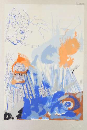 Salvador Dali - Color screenprint on silver plate "The