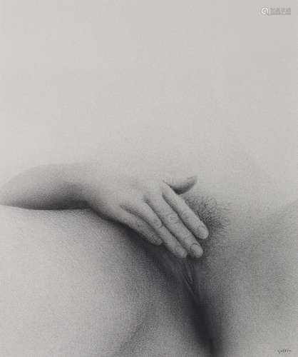 Jean-Marie GOFFIN (1946) Charcoal on "erotic" pape...