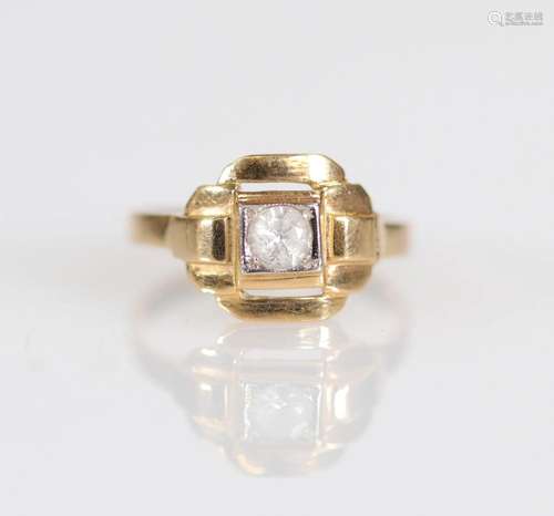 18K Gold Art Deco Ring