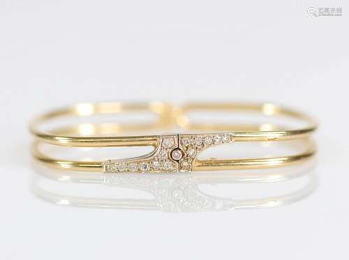 Solitaire bracelet in 18 K Gold - 27.8g