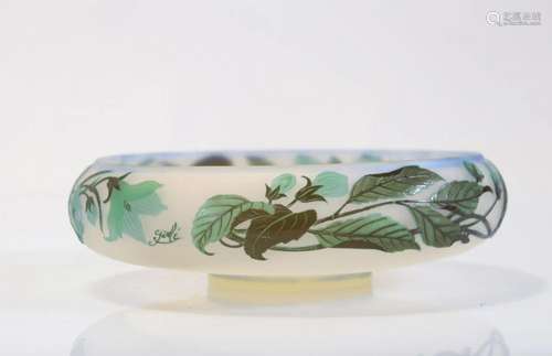 Emile Galle centerpiece bowl decorated with flowers