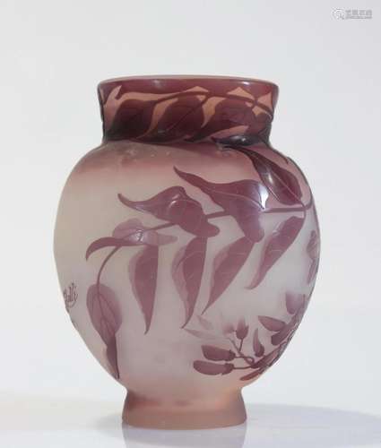 Emile Galle vase decorated with wisteria