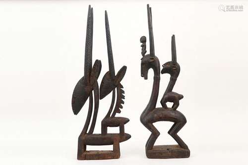 AFRIKA - MALI twee Bambara - vruchtbaarheidssculpturen / hoo...