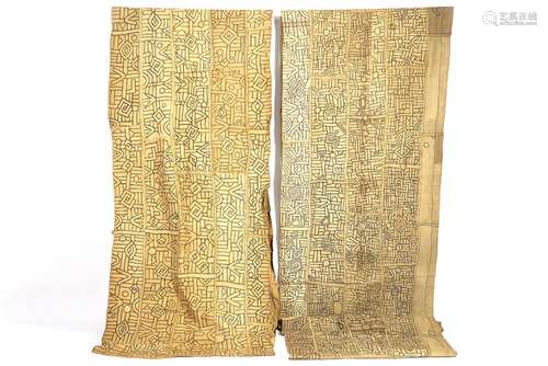 Lot oud Afrikaans textiel several old pieces of African text...