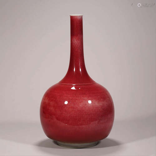 A Langyao Red Bottle Vase