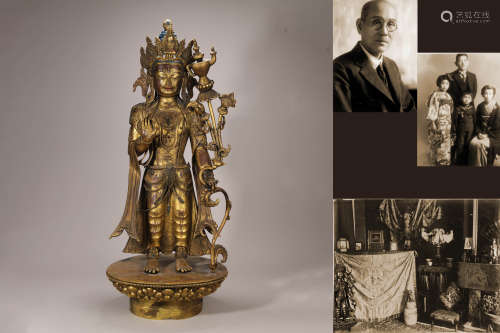 A Gilt Bronze Figure of Avalokitesvara