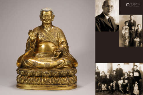 A Gilt Bronze Figure of Seated Buddha